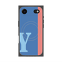 プレミアムスクエアケース with MagSafe［ オリジナル - initial color line - Y blue ］
