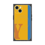 プレミアムスクエアケース with MagSafe［ オリジナル - initial color line - Y orange ］