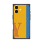 プレミアムスクエアケース with MagSafe［ オリジナル - initial color line - Y orange ］