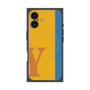 プレミアムスクエアケース with MagSafe［ オリジナル - initial color line - Y orange ］