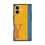 プレミアムスクエアケース with MagSafe［ オリジナル - initial color line - Y orange ］