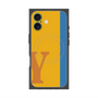 プレミアムスクエアケース with MagSafe［ オリジナル - initial color line - Y orange ］