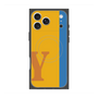 プレミアムスクエアケース with MagSafe［ オリジナル - initial color line - Y orange ］