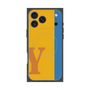 プレミアムスクエアケース with MagSafe［ オリジナル - initial color line - Y orange ］