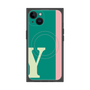 プレミアムスクエアケース with MagSafe［ オリジナル - initial color line - Y green ］