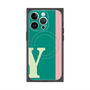 プレミアムスクエアケース with MagSafe［ オリジナル - initial color line - Y green ］