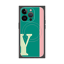 プレミアムスクエアケース with MagSafe［ オリジナル - initial color line - Y green ］