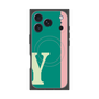 プレミアムスクエアケース with MagSafe［ オリジナル - initial color line - Y green ］