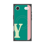 プレミアムスクエアケース with MagSafe［ オリジナル - initial color line - Y green ］