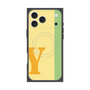 プレミアムスクエアケース with MagSafe［ オリジナル - initial color line - Y yellow ］