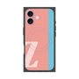 プレミアムスクエアケース with MagSafe［ オリジナル - initial color line - Z pink ］