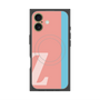 プレミアムスクエアケース with MagSafe［ オリジナル - initial color line - Z pink ］