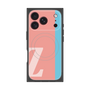 プレミアムスクエアケース with MagSafe［ オリジナル - initial color line - Z pink ］