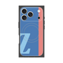 プレミアムスクエアケース with MagSafe［ オリジナル - initial color line - Z blue ］