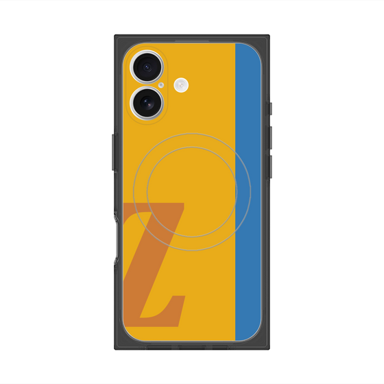 プレミアムスクエアケース with MagSafe［ オリジナル - initial color line - Z orange ］