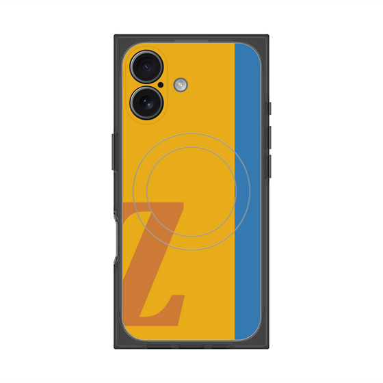 プレミアムスクエアケース with MagSafe［ オリジナル - initial color line - Z orange ］
