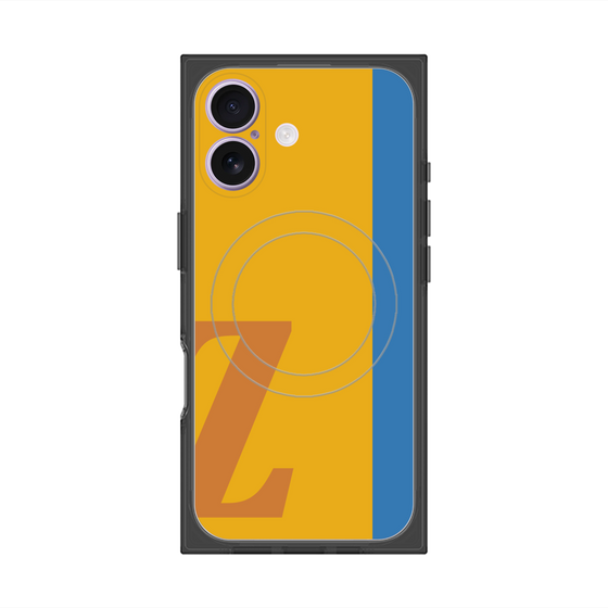 プレミアムスクエアケース with MagSafe［ オリジナル - initial color line - Z orange ］
