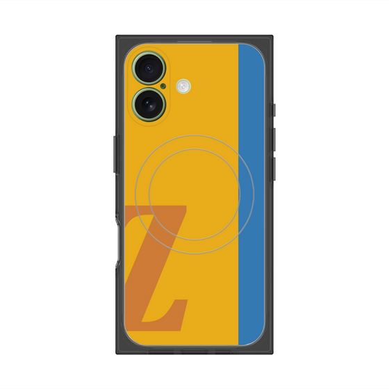 プレミアムスクエアケース with MagSafe［ オリジナル - initial color line - Z orange ］