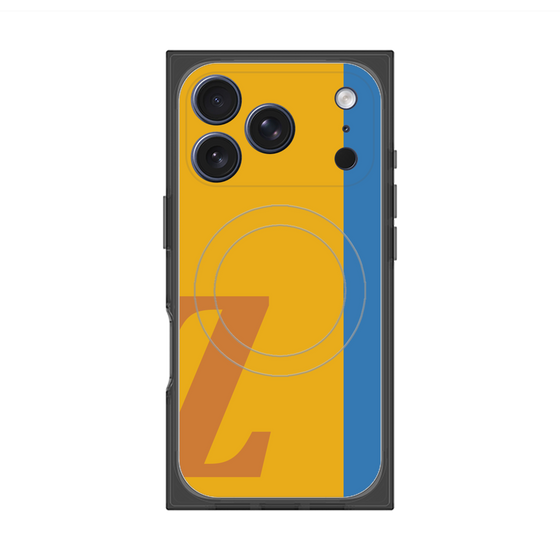 プレミアムスクエアケース with MagSafe［ オリジナル - initial color line - Z orange ］