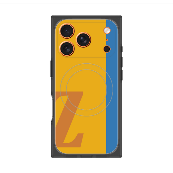 プレミアムスクエアケース with MagSafe［ オリジナル - initial color line - Z orange ］