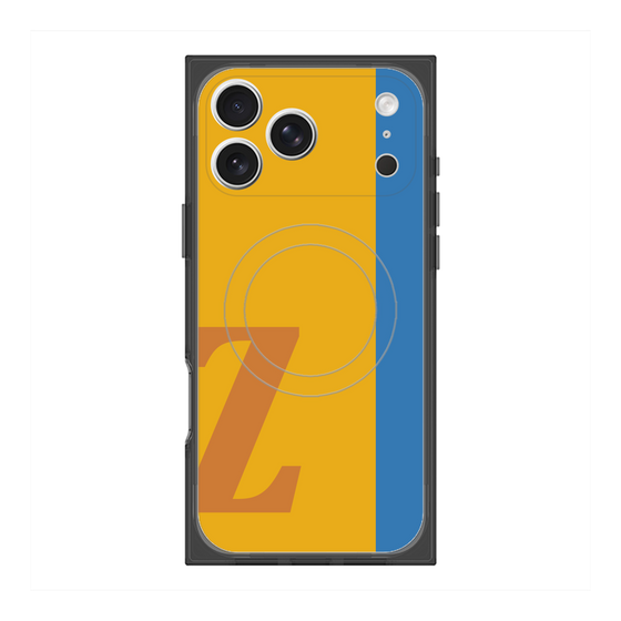 プレミアムスクエアケース with MagSafe［ オリジナル - initial color line - Z orange ］