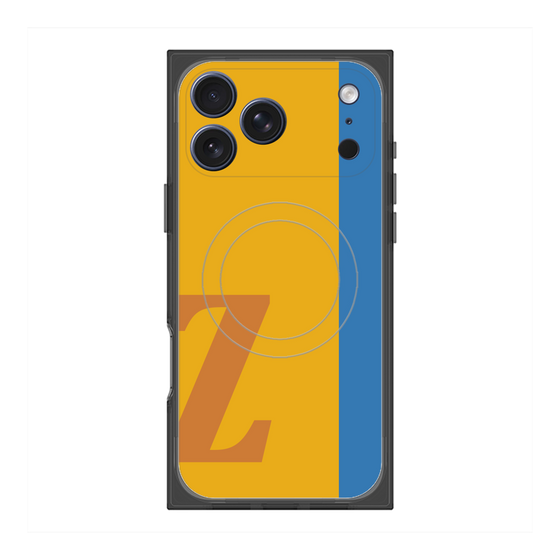 プレミアムスクエアケース with MagSafe［ オリジナル - initial color line - Z orange ］