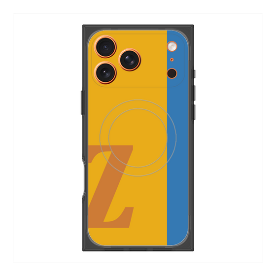 プレミアムスクエアケース with MagSafe［ オリジナル - initial color line - Z orange ］