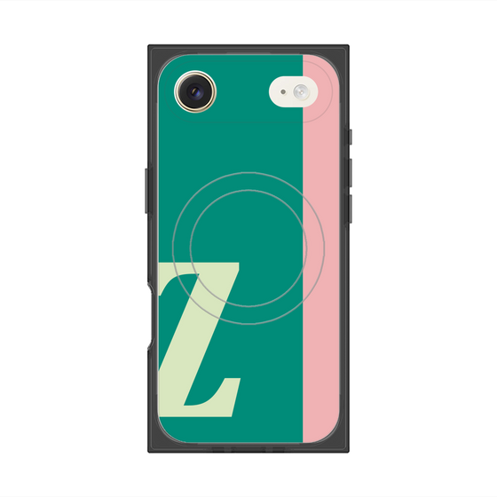 プレミアムスクエアケース with MagSafe［ オリジナル - initial color line - Z green ］