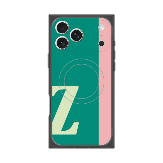 プレミアムスクエアケース with MagSafe［ オリジナル - initial color line - Z green ］