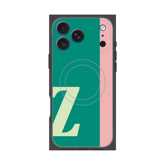 プレミアムスクエアケース with MagSafe［ オリジナル - initial color line - Z green ］