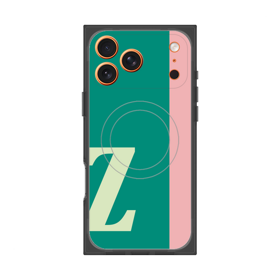 プレミアムスクエアケース with MagSafe［ オリジナル - initial color line - Z green ］