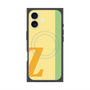 プレミアムスクエアケース with MagSafe［ オリジナル - initial color line - Z yellow ］