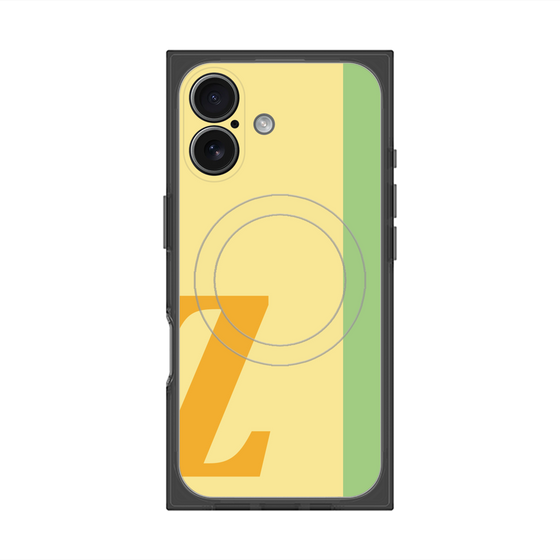 プレミアムスクエアケース with MagSafe［ オリジナル - initial color line - Z yellow ］