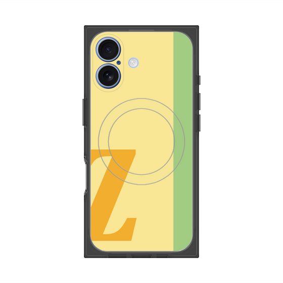 プレミアムスクエアケース with MagSafe［ オリジナル - initial color line - Z yellow ］