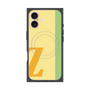 プレミアムスクエアケース with MagSafe［ オリジナル - initial color line - Z yellow ］
