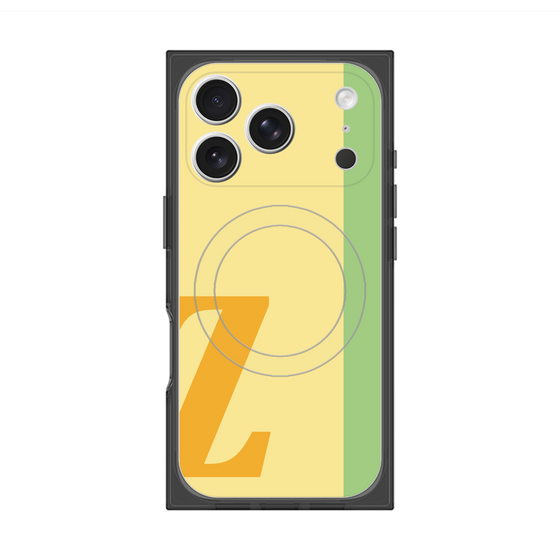 プレミアムスクエアケース with MagSafe［ オリジナル - initial color line - Z yellow ］