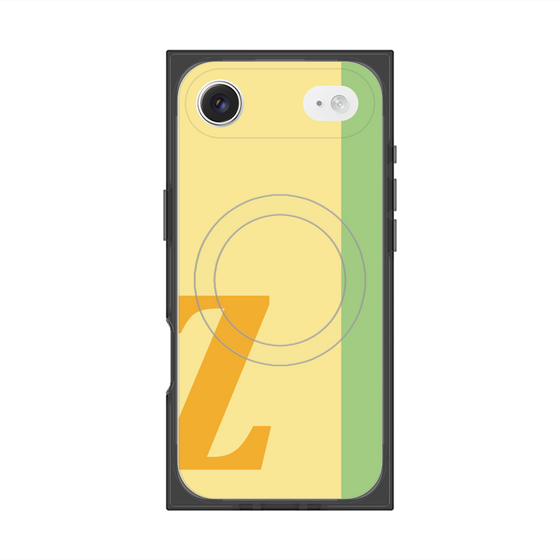 プレミアムスクエアケース with MagSafe［ オリジナル - initial color line - Z yellow ］