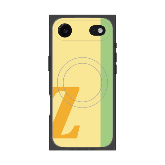 プレミアムスクエアケース with MagSafe［ オリジナル - initial color line - Z yellow ］