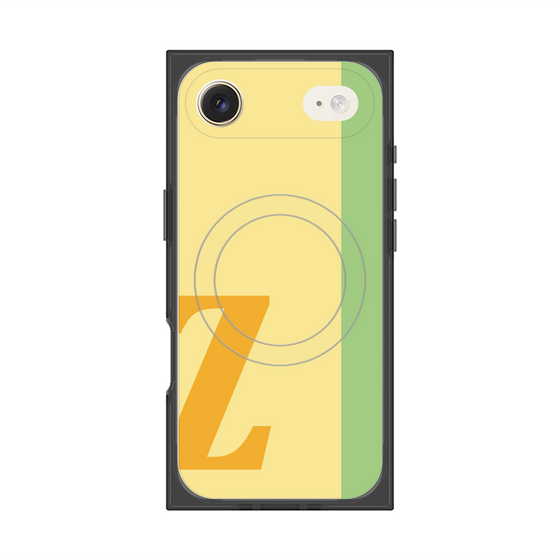 プレミアムスクエアケース with MagSafe［ オリジナル - initial color line - Z yellow ］