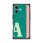 プレミアムスクエアケース with MagSafe［ オリジナル - initial color line - A green ］