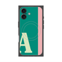 プレミアムスクエアケース with MagSafe［ オリジナル - initial color line - A green ］