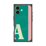 プレミアムスクエアケース with MagSafe［ オリジナル - initial color line - A green ］