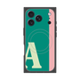 プレミアムスクエアケース with MagSafe［ オリジナル - initial color line - A green ］