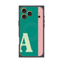 プレミアムスクエアケース with MagSafe［ オリジナル - initial color line - A green ］