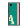 プレミアムスクエアケース with MagSafe［ オリジナル - initial color line - A green ］