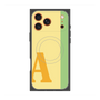 プレミアムスクエアケース with MagSafe［ オリジナル - initial color line - A yellow ］