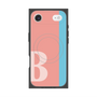 プレミアムスクエアケース with MagSafe［ オリジナル - initial color line - B pink ］