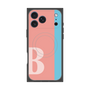プレミアムスクエアケース with MagSafe［ オリジナル - initial color line - B pink ］