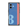 プレミアムスクエアケース with MagSafe［ オリジナル - initial color line - B blue ］