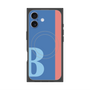 プレミアムスクエアケース with MagSafe［ オリジナル - initial color line - B blue ］